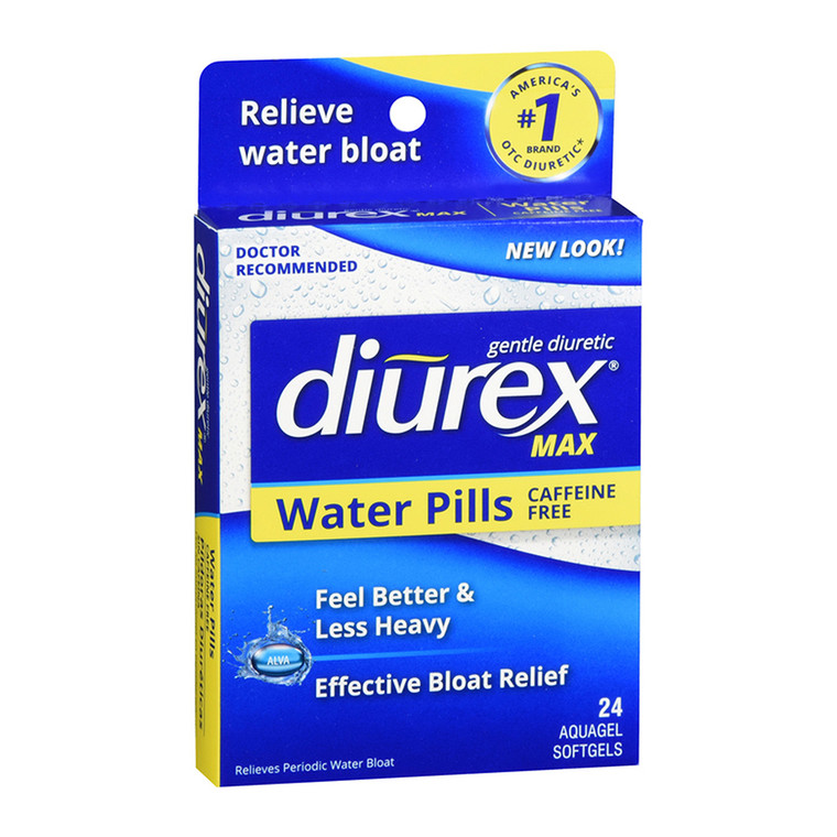 Diurex Max Water Pills Maximum Strength Caffeine-Free Water Pills - 24 Ea
