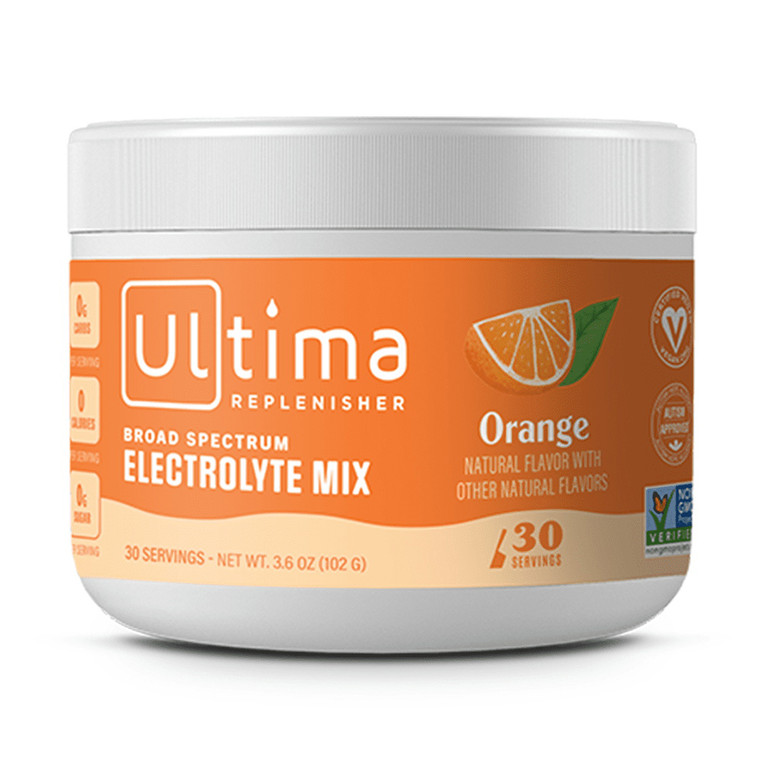 Ultima Replenisher Electrolyte Hydration Mix Orange, 30 Servings, 3.6 Oz