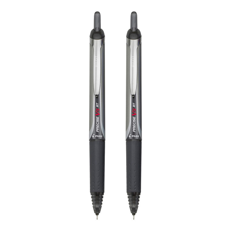 Pilot Precise V5 RT Retractable Rollerball Pens, Extra Fine Point, Black Ink, 1 EA