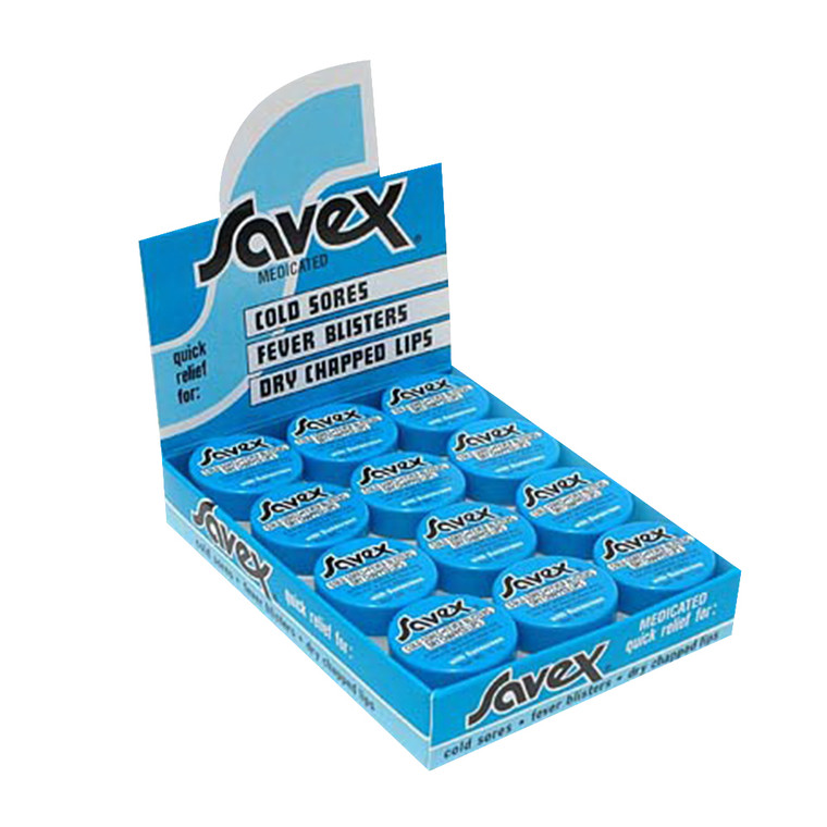 Savex Original Lip Balm, 0.25 Jar, 12 Ea
