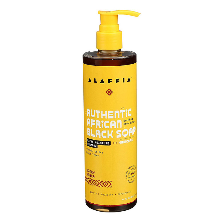 Authentic African Black Soap Extra Moisture Hair Shampoo, 12 Oz