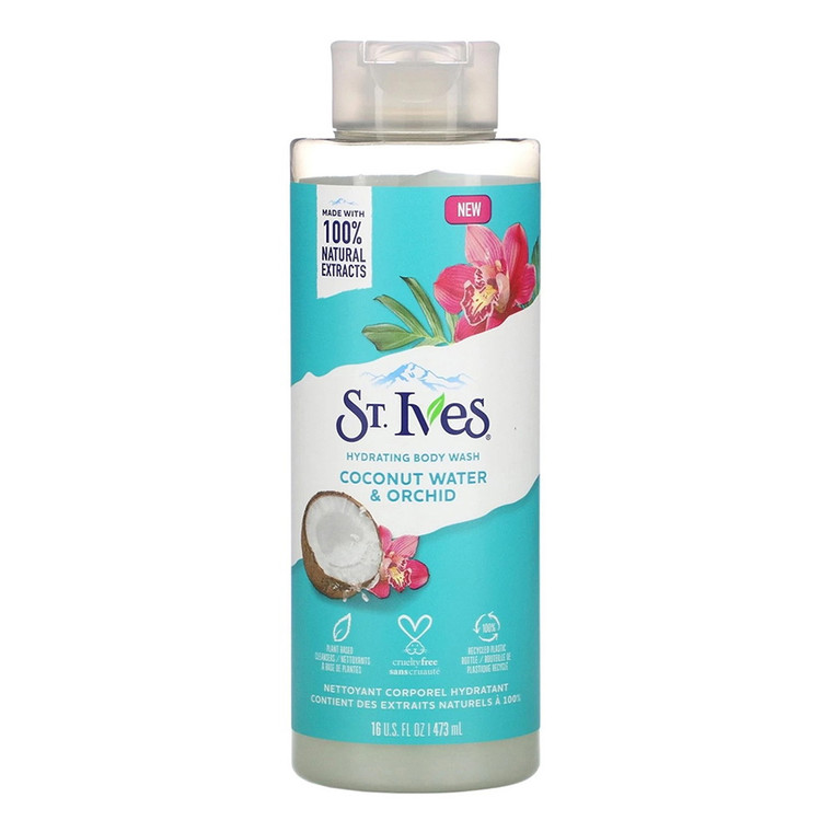 St. Ives Hydrating Body Wash Coconut Water & Orchidm, 16 Oz