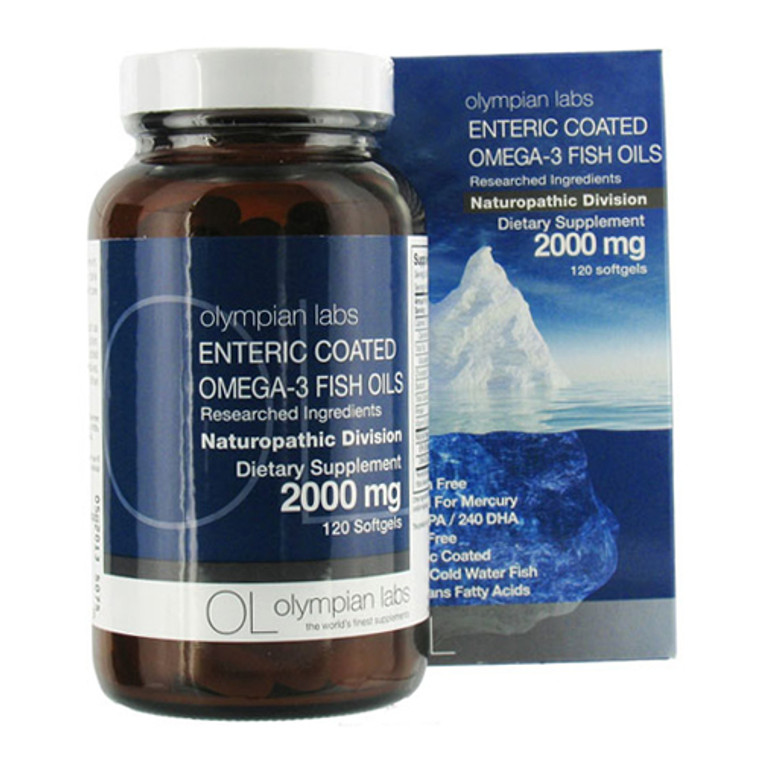 Olympian Labs Enteric Coated Omega-3 Fish Oils Softgels - 120 Ea