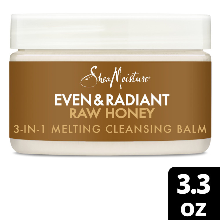 SheaMoisture Even and Radiant Raw Honey 3-in-1 Cleansing Balm, 3.2 Oz