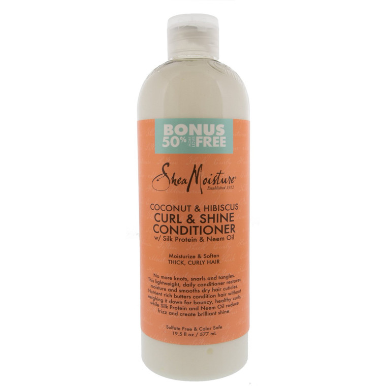 SheaMoisture Curl and Shine Conditioner, Coconut and Hibiscus, 19.5 Oz