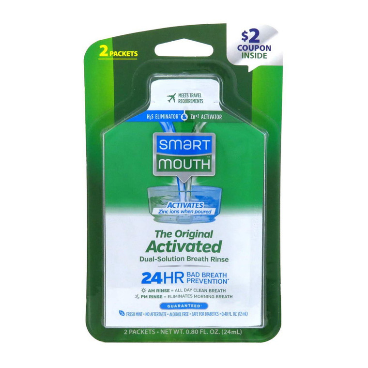 Smart Mouth Original Activated Breath Rinse Travel, 2 Ea