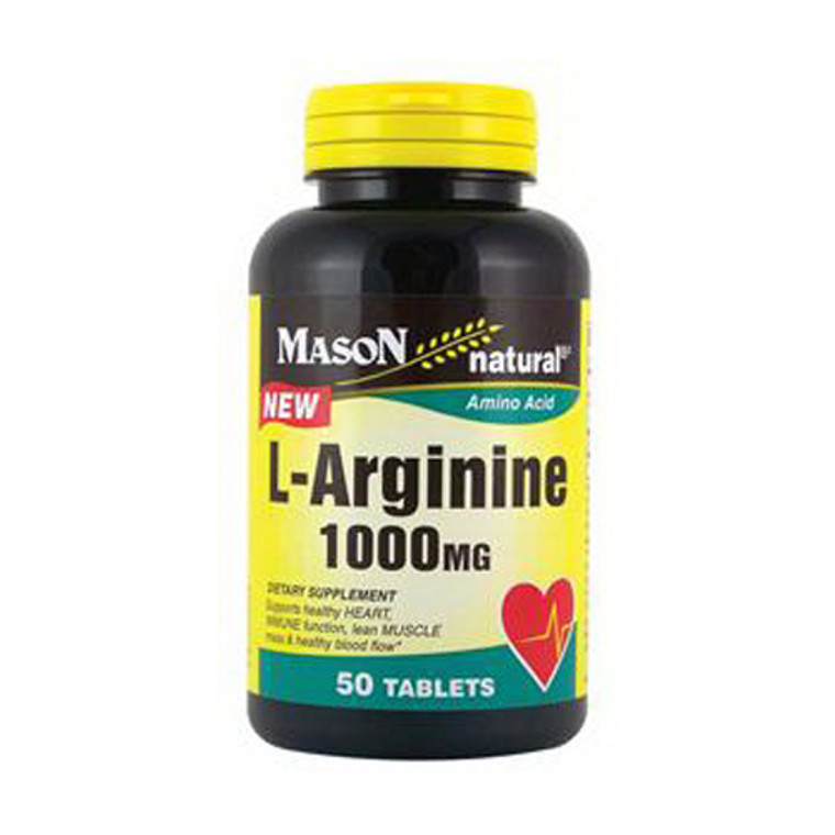 Mason Natural L-Arginine 1000 Mg Amino Acid Tablets - 50 Ea
