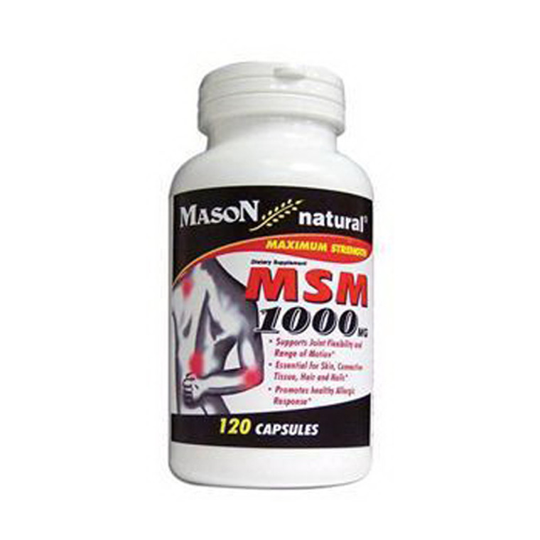 Mason Natural Msm 1000 Mg Maximum Strength Capsules - 120 Ea