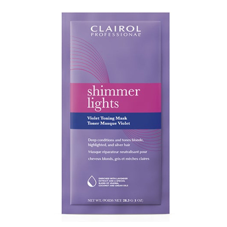 Clairol Shimmer Lights Violet Toning Hair Mask, 1 Oz