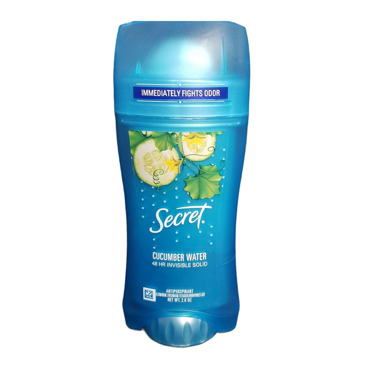 Secret Invisible Solid Antiperspirant Deodorant Cucumber Water, 2.6 Oz