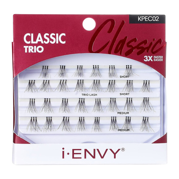 kiss I Envy Trio Lashes Short, 30 Ea