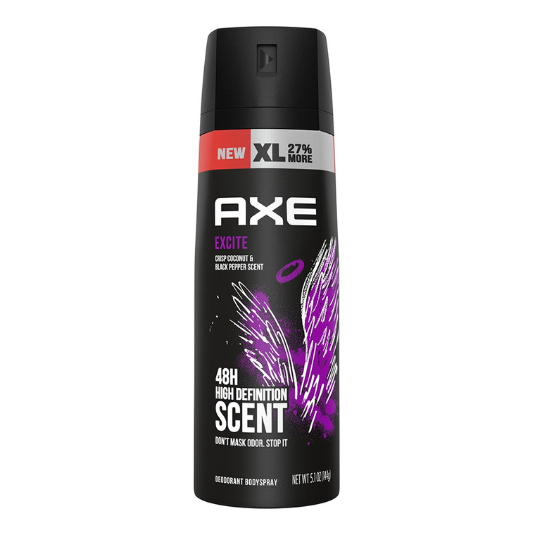 Axe Excite 48H High Definition Deodorant Body Spray, 5.1 Oz