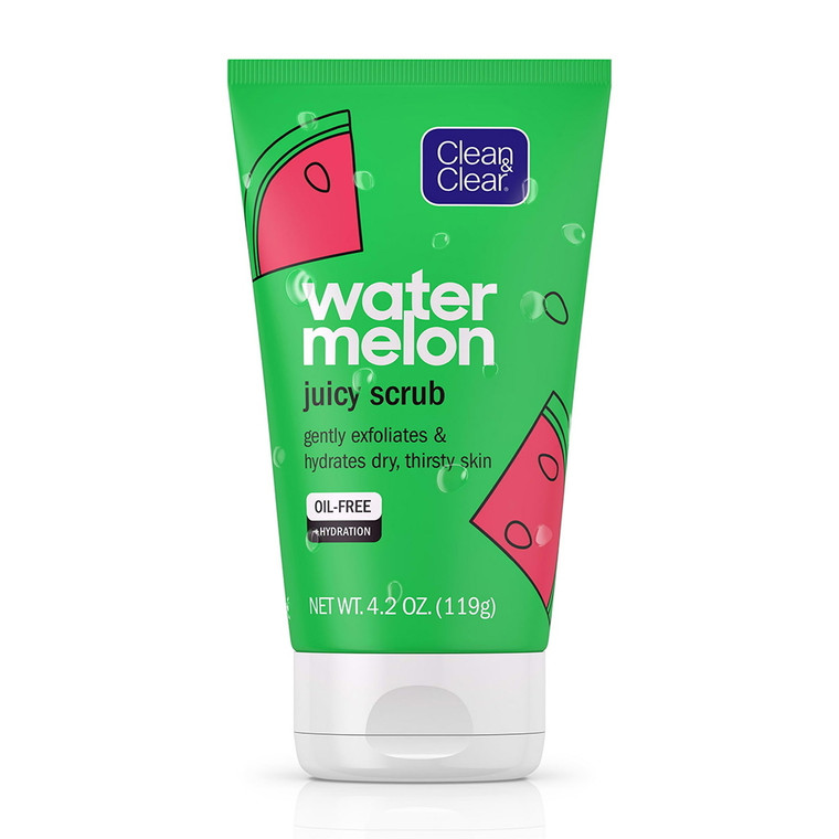 Clean And Clear Exfoliating Watermelon Scrub and Facial Cleanser, 4.2 Oz