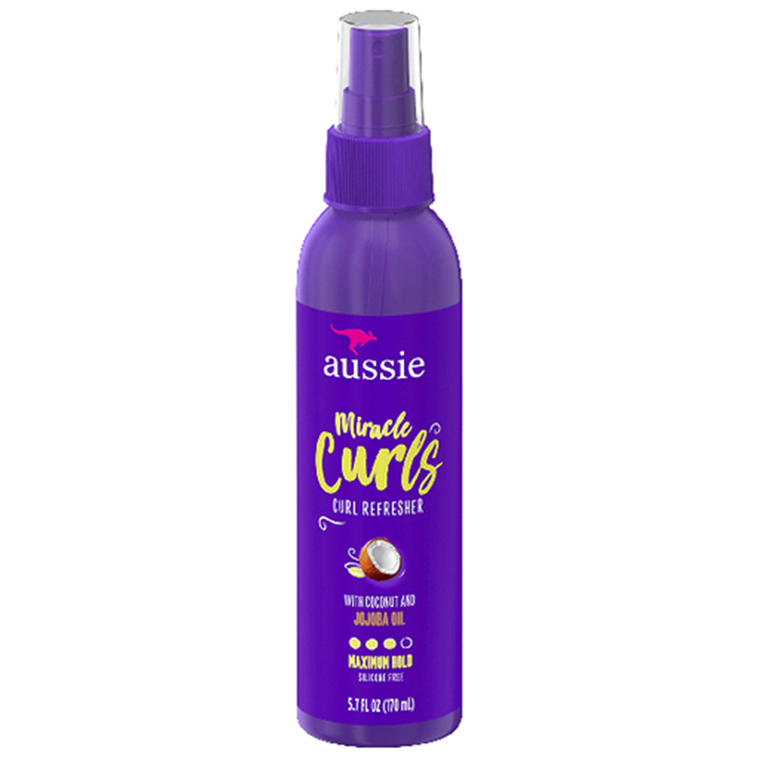 Aussie Miracle Curls Curl Refresher Spray Gel with Coconut Oil 5.7Oz (170ml)