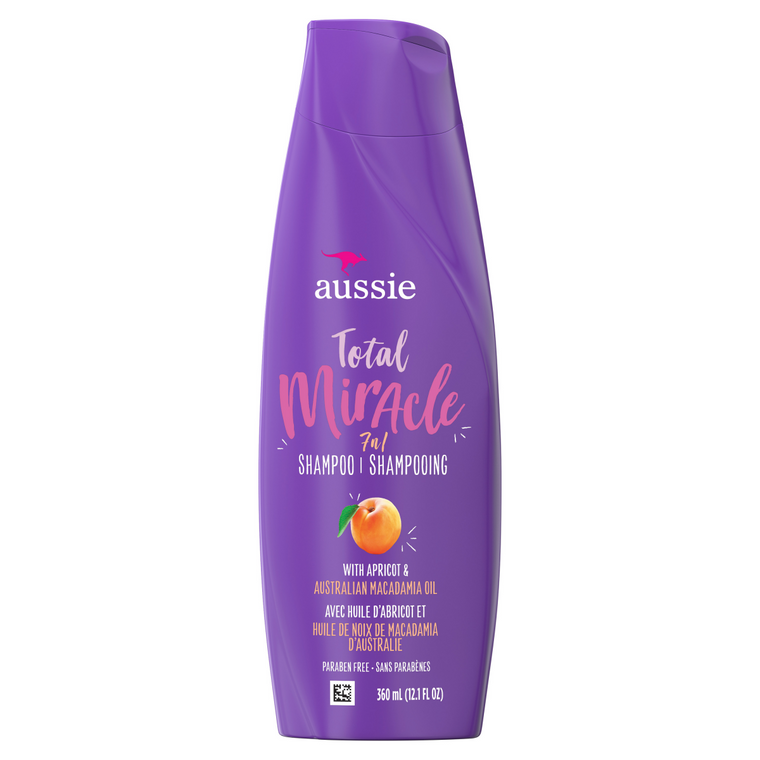 Aussie Total Miracle Apricot And Macadamia 7 IN 1 Shampoo, 12.1 Oz