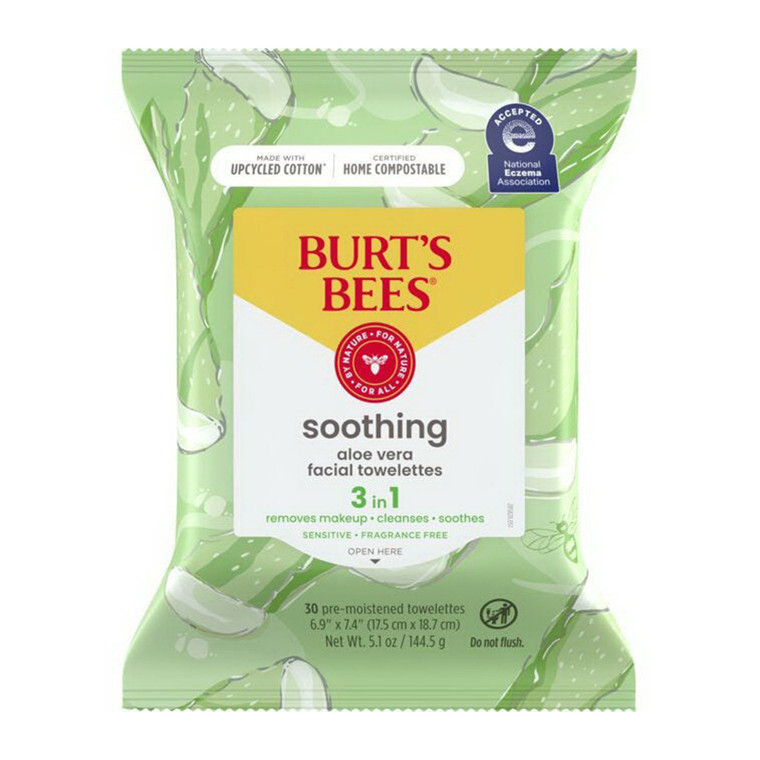 Burts Bees Facial Cleansing Towelettes For Sensitive Skin, 30 Ct