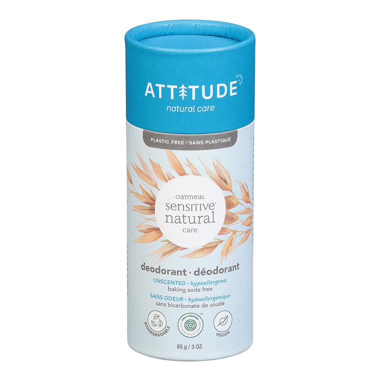 Attitude Sensitive Skin Unscented Deodorant, 3 Oz