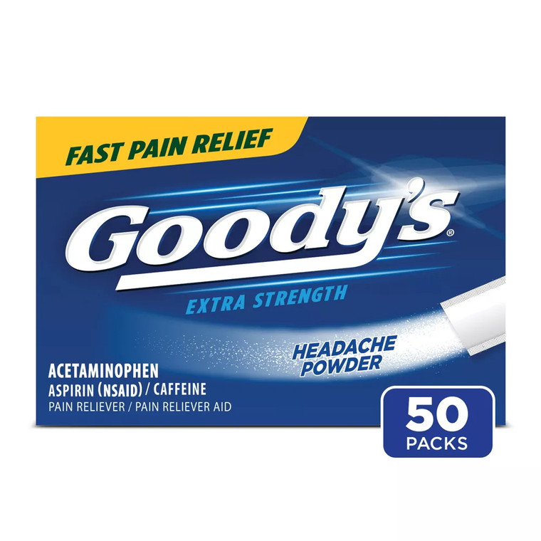 Goodys Extra Strength Headache and Pain Relief Powder Aspirin 50 Count, 1 Ea