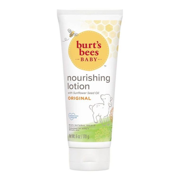 Burts Bees Baby Nourishing Lotion with Sunflower Seed Oil, Original Scent, 6 Oz