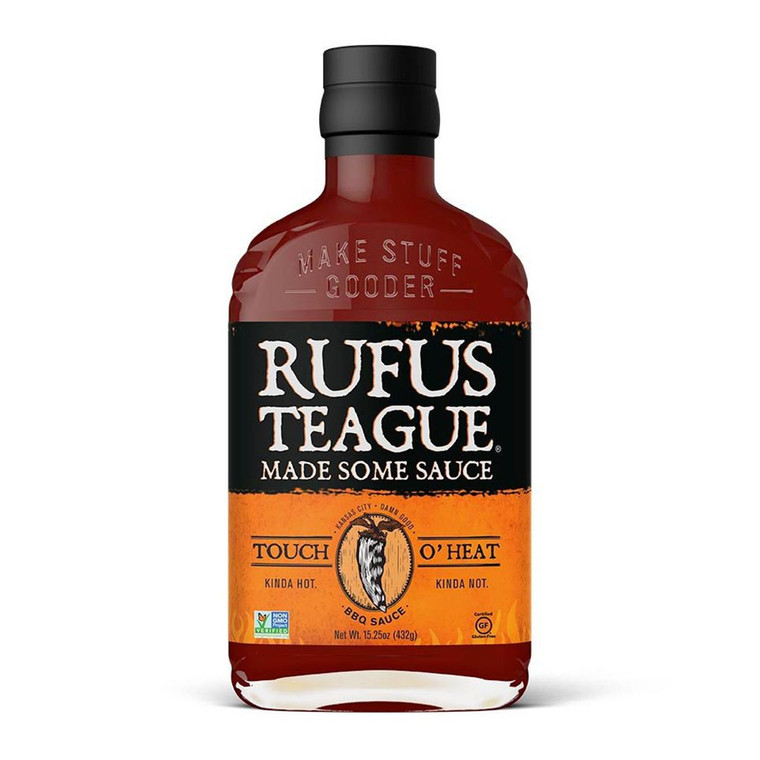 Rufus Teague Condiments BBQ Sauce Touch O Heat Flavor 15.25Oz (432g)