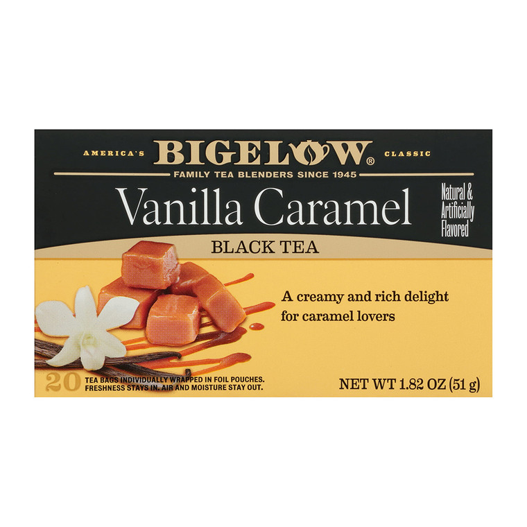 Bigelow Black Tea, Vanilla Caramel Tea Bags, 20 Ct