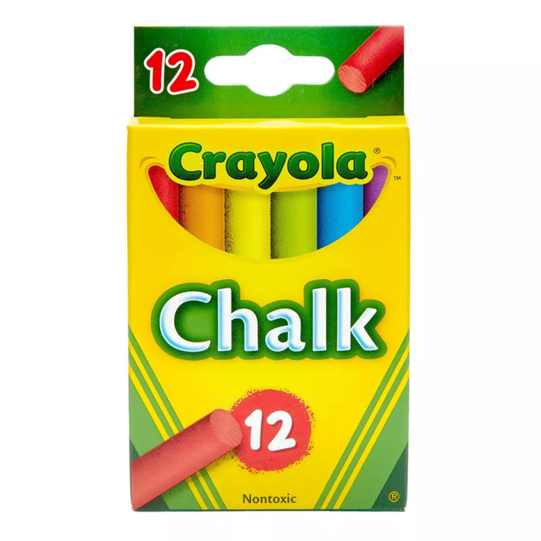 Crayola Colored Chalk for Drawing Writing and Crafts 12Ea