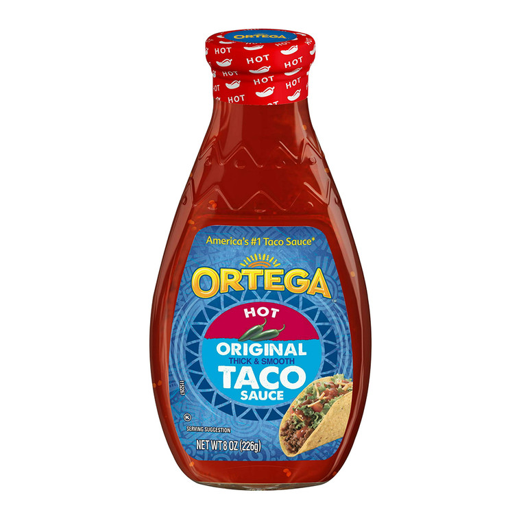 Ortega Hot Thick And Smooth Original Taco Sauce, 8 Oz