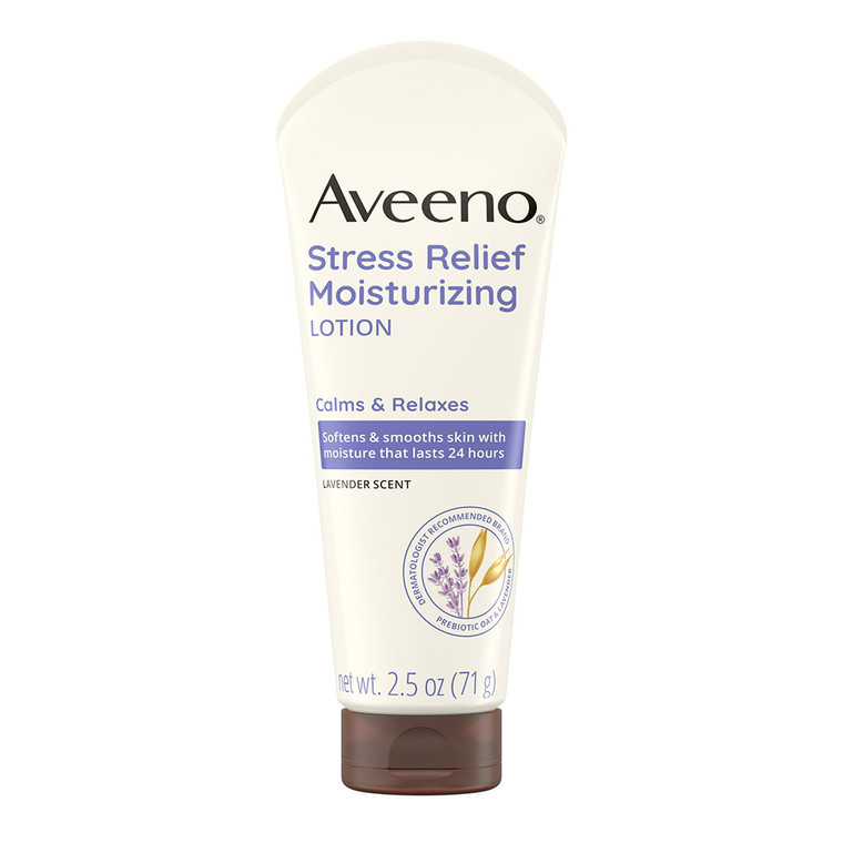 Aveeno Stress Relief Moisturizing Lotion, Lavender Scent, 2.5 Oz