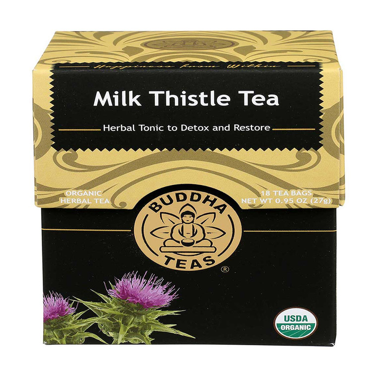 Buddha Teas Organic Milk Thistle Tea, Herbal Tea Bags, 18 Ea