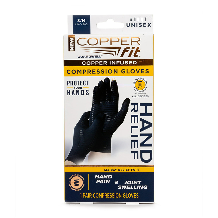 Copper Fit 6018514 Guardwell Hand Protection Anti microbial Gloves, 1 Pair