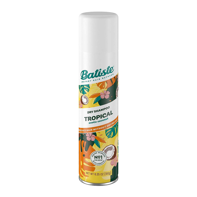 Batiste Dry Shampoo, Tropical Fragrance Refresh Hair, 6.35 Oz