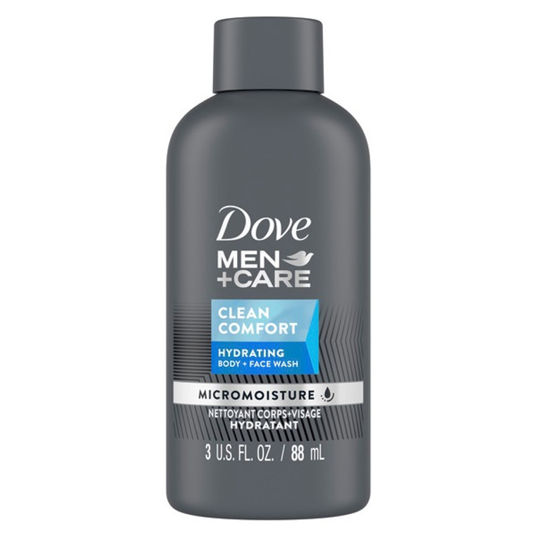 Dove Men And Care Clean Comfort Body and Face Wash, 3 Oz