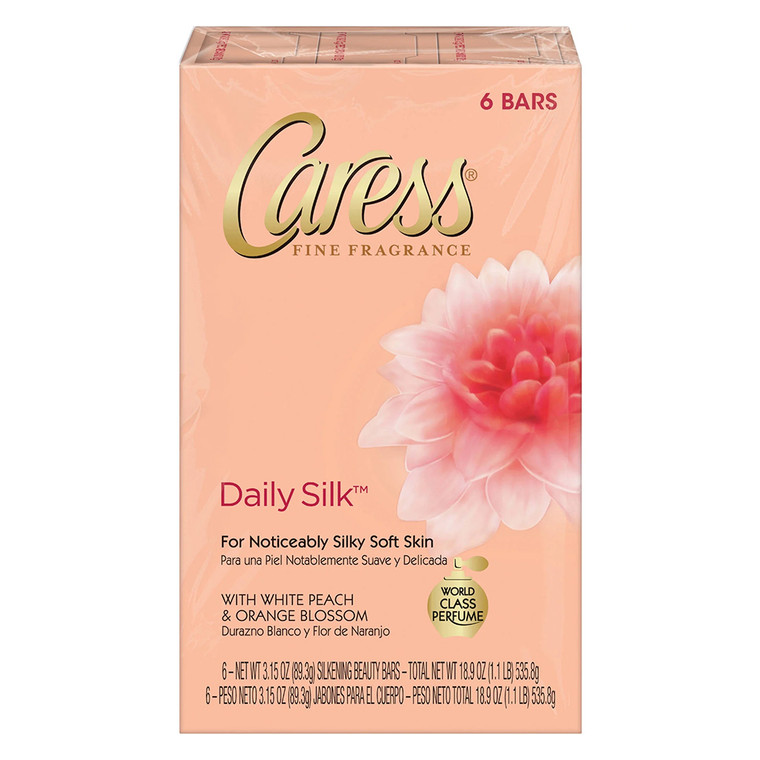 Caress Beauty Bar Soap Daily Silk, 6 Bars, 18.90 Oz