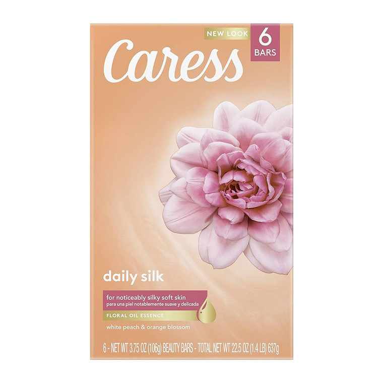 Caress Beauty Bar Soap Daily Silk, 6 Bars, 18.90 Oz