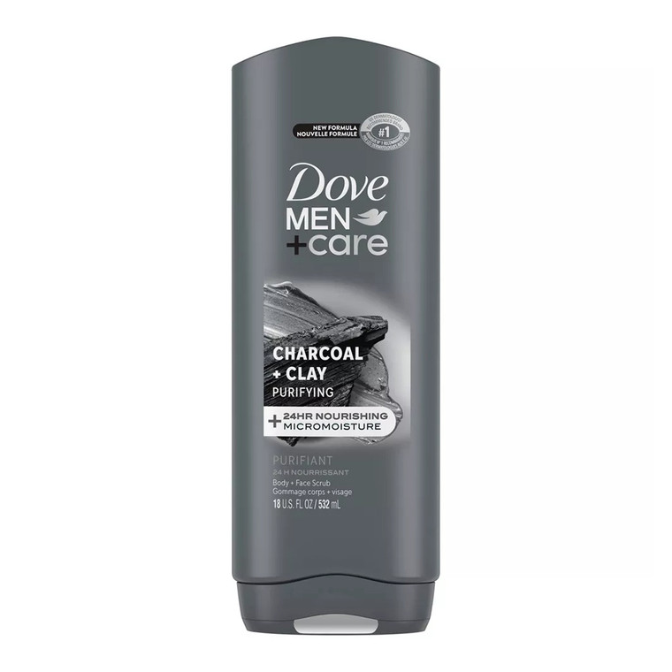 Dove Men And Care Elements Body Wash Charcoal And Clay, 18 Oz