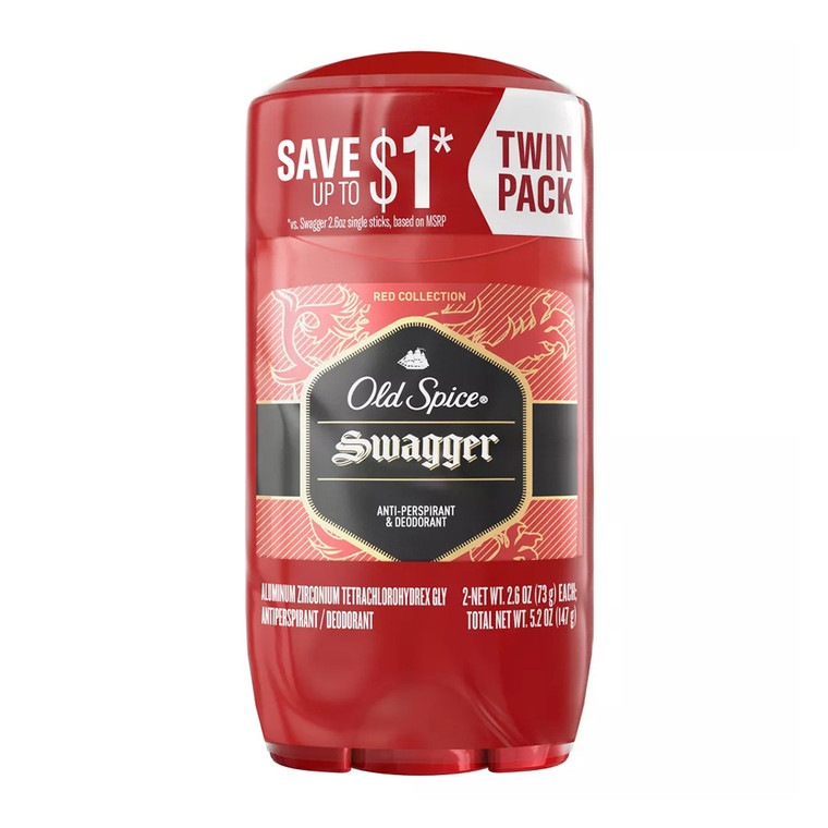 Old Spice Mens Antiperspirant And Deodorant Swagger, Pack Of 2, 2.6 Oz