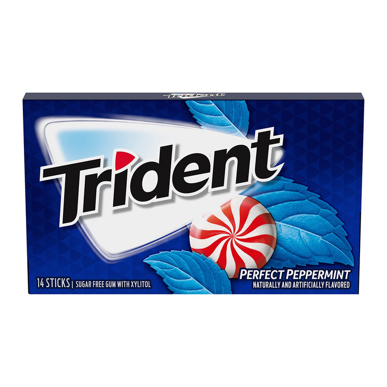 Trident Perfect Peppermint Sugar Free Gum, 14 Ct