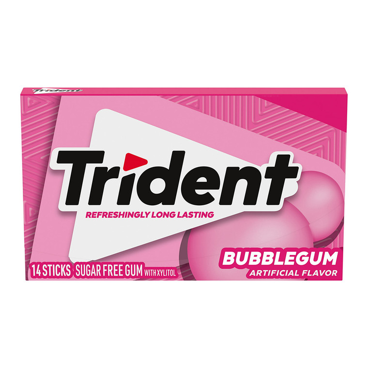 Trident Bubblegum Sugar Free Gum, 14 ct