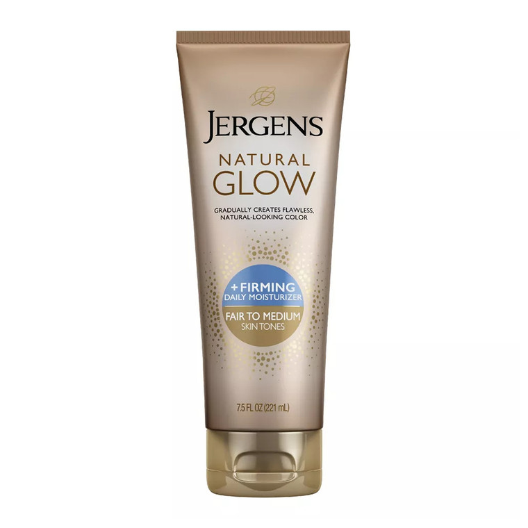 Jergens Natural Glow Firming Daily Moisturizer, Self Tanner Body Lotion, 7.5 Oz