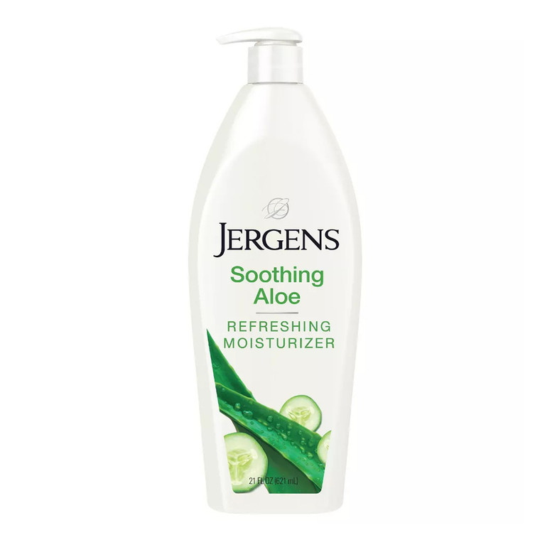 Jergens Hand and Body Lotion, Soothing Aloe Refreshing Body Lotion, 21 Oz