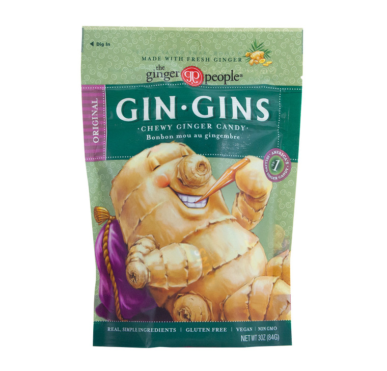 Ginger People Gin Gins Chewy Ginger Candy Original, 3 Oz