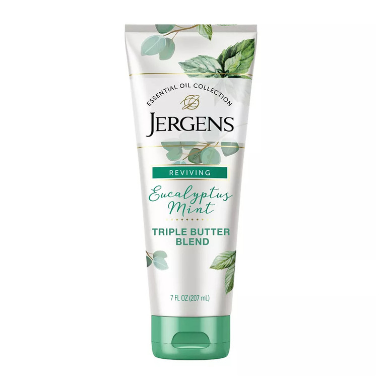 Jergens Hand and Body Lotion, Revitalizing Eucalyptus Mint Body Butter, 7 Oz