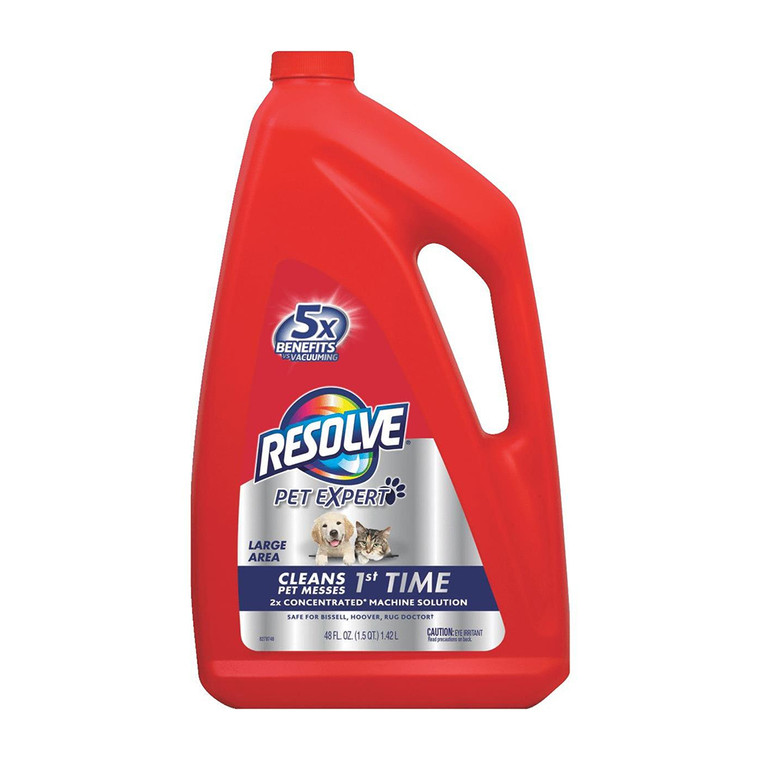 Resolve Pet Carpet Steam Cleaner Solution, 2X Concentrate, 48 Oz
