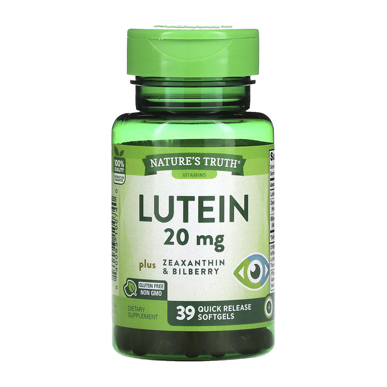 Natures Truth Lutein and Zeaxanthin with Bilberry 20 mg, 39 Ea