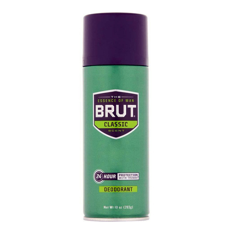 Brut 24 Hour Protection Deodorant Spray Classic Scent, 10 Oz