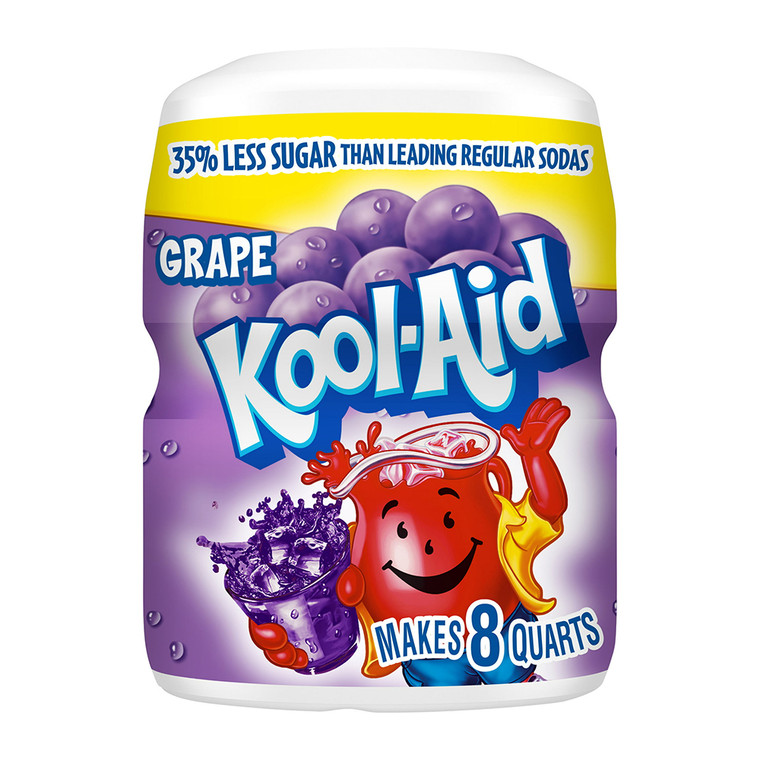 Kool Aid Sugar Sweetened Grape Artificially Flavored Powdered Soft Drink Mix, 19 Oz