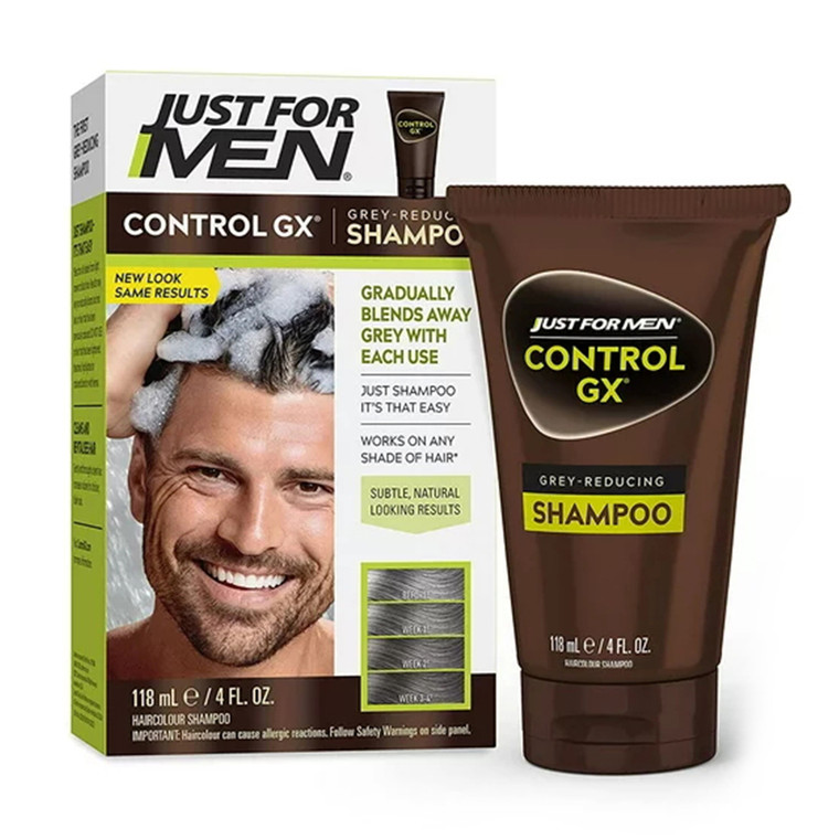 Just For Men Control GX Gradual Gray Reduction Daily Hair Shampoo, 4 Oz