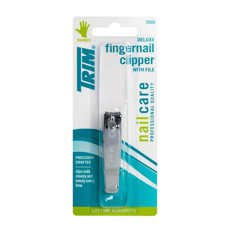 Trim Deluxe Quality Steel Fingernail Clipper with File, 1 Ea