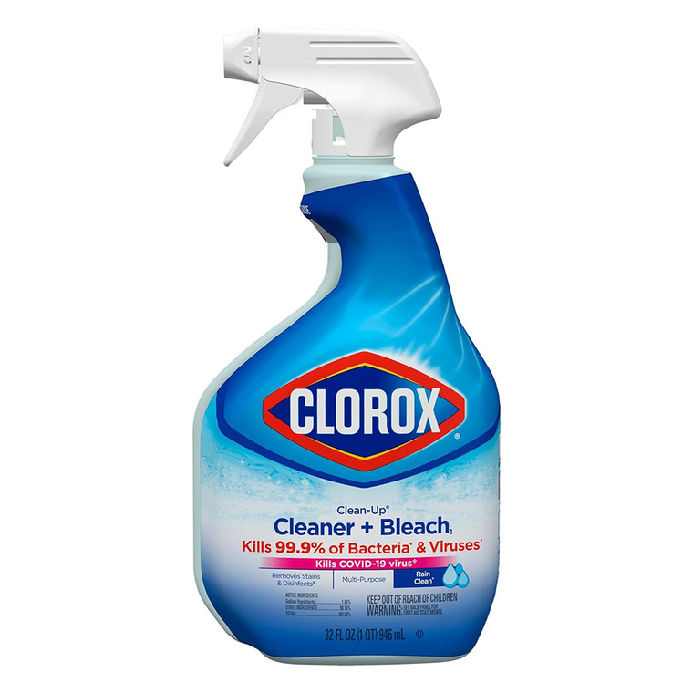 Clorox Clean-Up All Purpose Cleaner with Bleach Spray Bottle Rain Clean Scent 32Oz (946ml)