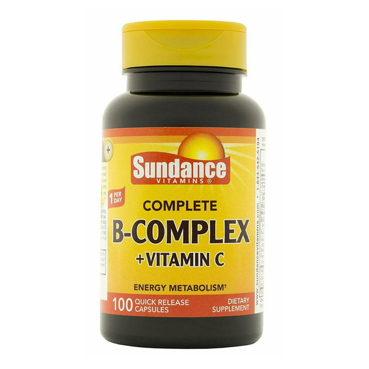 Sundance Vitamins Complete B Complex And Vitamin C Caplets, 100 Ct